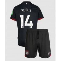 West Ham United Mohammed Kudus #14 Vonkajší Detský futbalový dres 2024-25 Krátky Rukáv (+ trenírky)